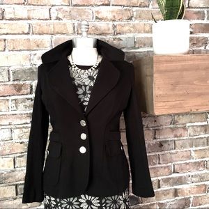 Cache Couture Collection Black Knit Silver Blazer
